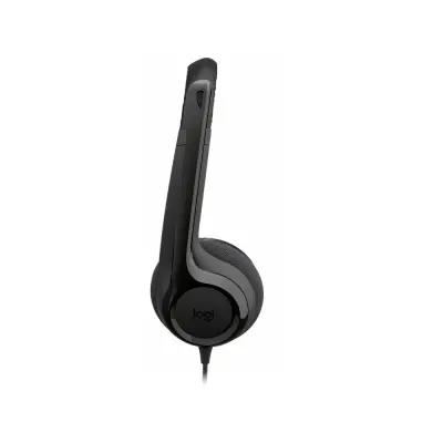 AUDÍFONOS DE COLOR NEGRO LOGITECH DE CABLE USB TIPO-C CON MICROFONO PARA COMPUTADORAS H390